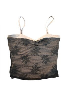 Hesperios Mauve Lace Tank Top Small